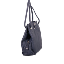 Load image into Gallery viewer, Canford  (Vellutio Nappa) Navy Shoulder Bag - Tarnished ring