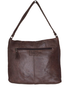 Shoulder Bag with Applique Design - Royale Leather