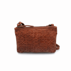 Multi Gusset Bag with Applique Design - Royale Leather