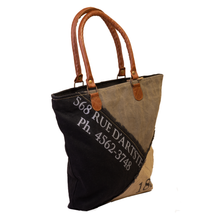 Load image into Gallery viewer, &#39;Rue D&#39;Artste&#39; Upcycled Canvas Tote
