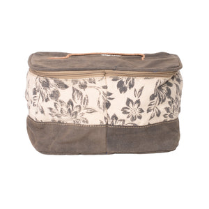 Flower Print Recycled Canvas Washbag