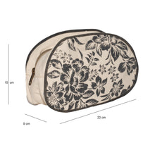 Load image into Gallery viewer, Flower Print Upcycled Canvas Cosmetic Bag