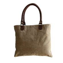 Load image into Gallery viewer, Vintage Upcycled Canvas &#39;LOVE&#39; Print Tote