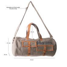 Load image into Gallery viewer, &#39;Journey&#39; Upcycled Canvas Barrel Bag