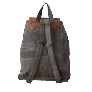 Vintage Upcycled Canvas and Leather Unisex Rucksack/Backpack
