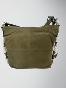 Curlew - Vertical Zip Hobo Bag in Olive