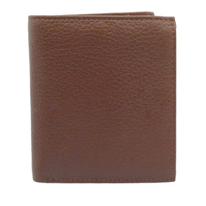 Mens Pebble Grain Leather Quad Fold Wallet