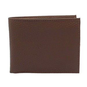 Mens Pebble Grain Leather Bi Fold Wallet