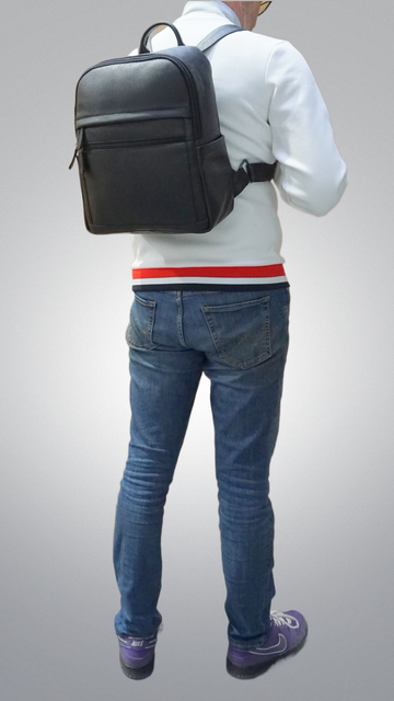 bolo leather backpack Laptop Backpack in Pebble Grain Leather – Bolla Bags