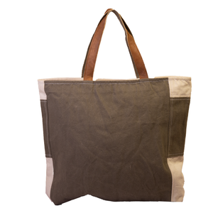 'No 1' Upcycled Canvas Tote (386)