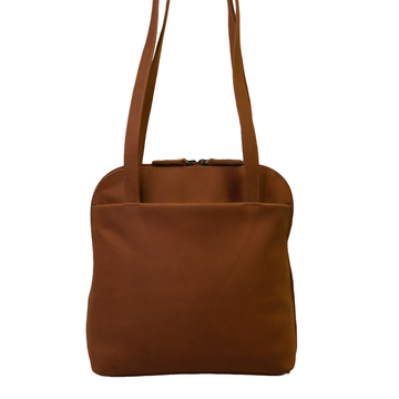 Bucksport - (New England Buff Leather) Convertible Shoulder bag to Backpack in Tan Brown