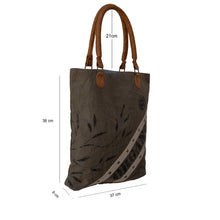 Load image into Gallery viewer, Khaki Vintage recycled canvas &#39;Organic&#39; Tote/Shopper Dorset Bay 364