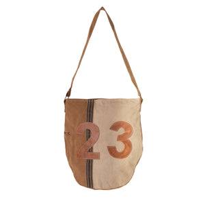 '23' Upcycled Canvas Bucket Shoulder Bag (401)