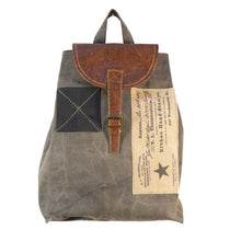 Load image into Gallery viewer, Vintage Recycled Canvas and Leather Unisex Rucksack/Backpack - Dorset Bay 610