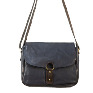 Pecan - (Waxed Leather) Flapover Bag