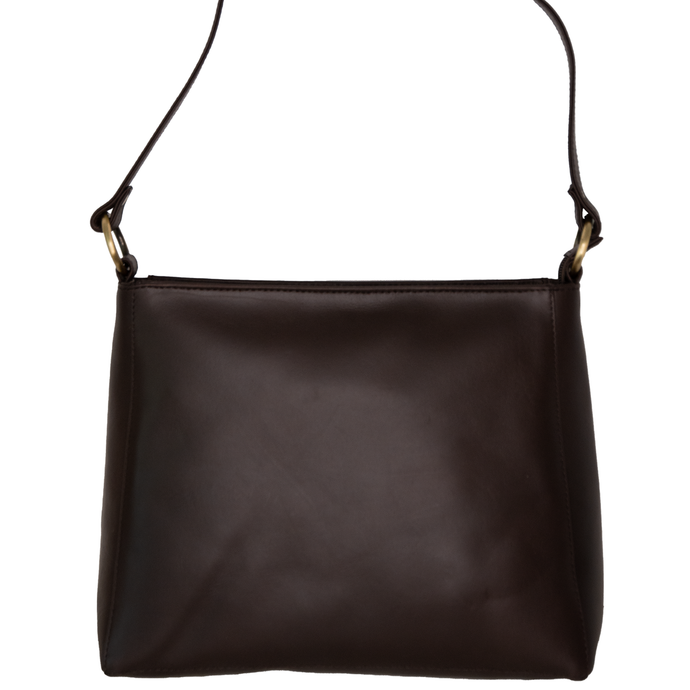 Ex Display- York - (New England Buff leather) Shoulder Bag in Black RRP: £75
